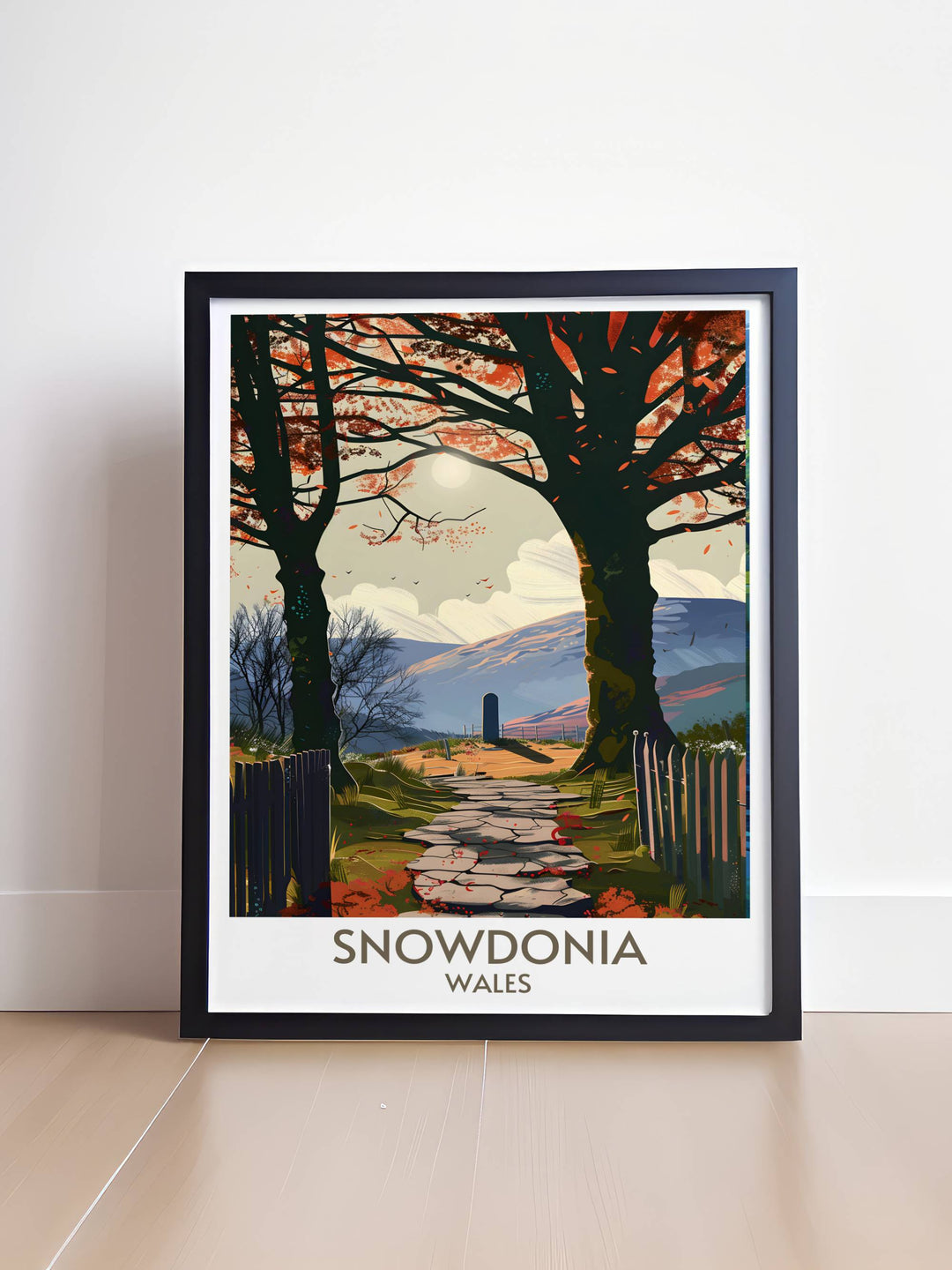 Snowdonia framed art prints showcasing the tranquil beauty of Betws y Coed and the dramatic cascades of Swallow Falls. Ideal for nature enthusiasts and those who cherish Wales scenic landscapes.