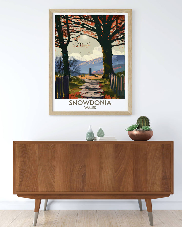 Custom prints of Snowdonias Rhaeadr Ewynnol, offering a personal touch to your home decor. Celebrate the serene beauty and lush greenery of Wales with these personalized art pieces.