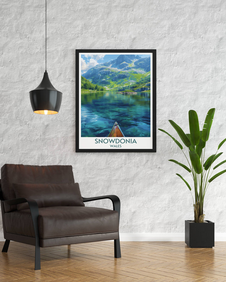 Custom prints of Snowdonias Llyn Padarn allow you to celebrate your personal connection to this beautiful region. Choose your favorite scenes and create a unique piece of art that reflects your love for Wales stunning landscapes.