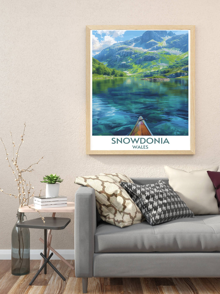 Our Llyn Padarn Gallery Wall Art offers a glimpse into the enchanting landscapes of Snowdonia, showcasing the tranquil waters and lush surroundings of this beloved Welsh destination. Ideal for adding a touch of nature to your walls.