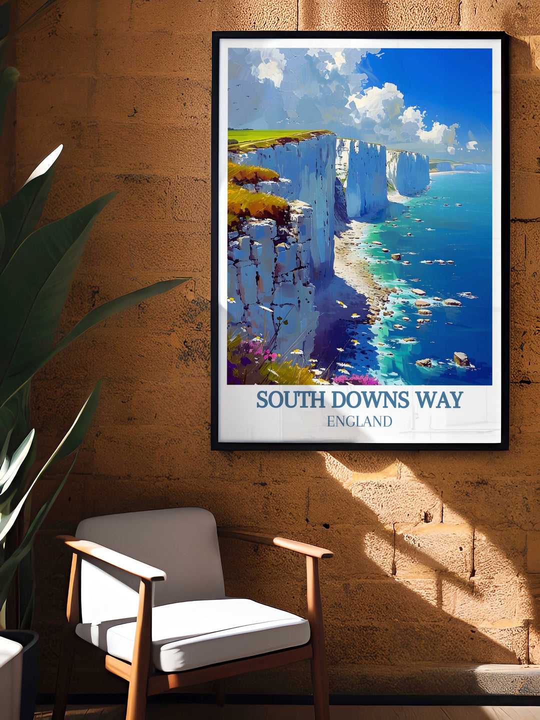 Fine art print of Sussex, highlighting the picturesque countryside, vibrant wildflowers, and tranquil pathways that make this region so enchanting