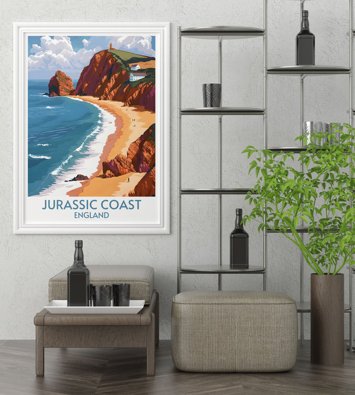 Nostalgic Somerset and Dorset vintage poster capturing the timeless beauty and unique character of these regions, ideal for adding elegance to your decor.