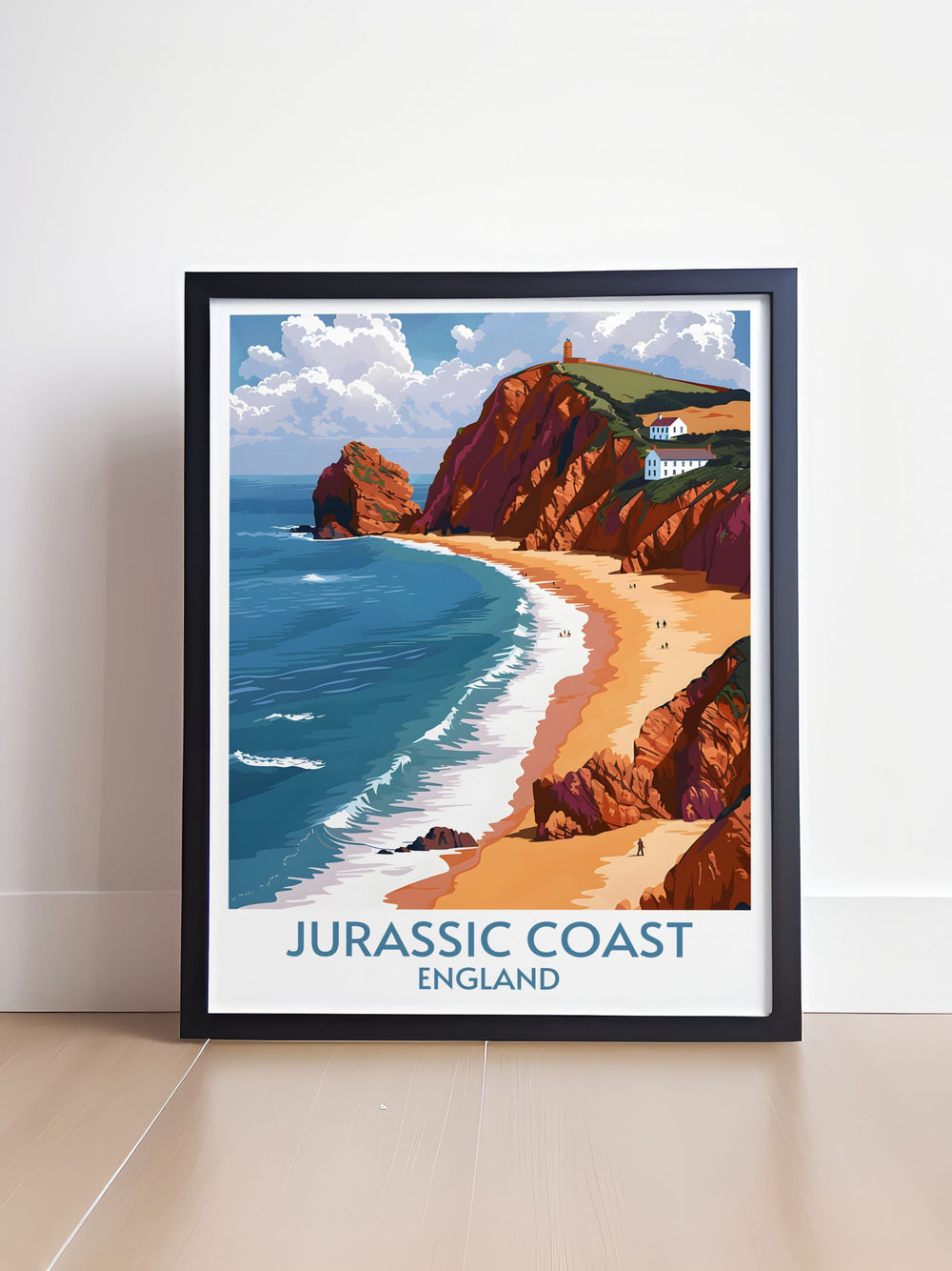 Tranquil South West Coastal Path poster showcasing the breathtaking views and peaceful ambiance of this iconic national trail, ideal for outdoor adventurers.