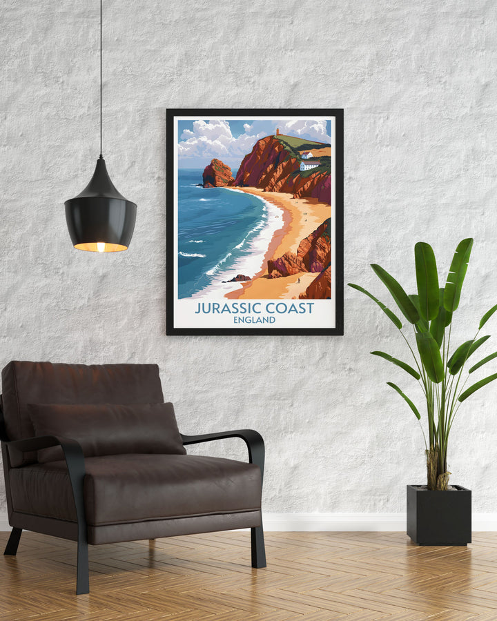Peaceful South West Coastal Path framed print showcasing the diverse landscapes and tranquil scenery of this national trail, perfect for those who cherish outdoor adventures.