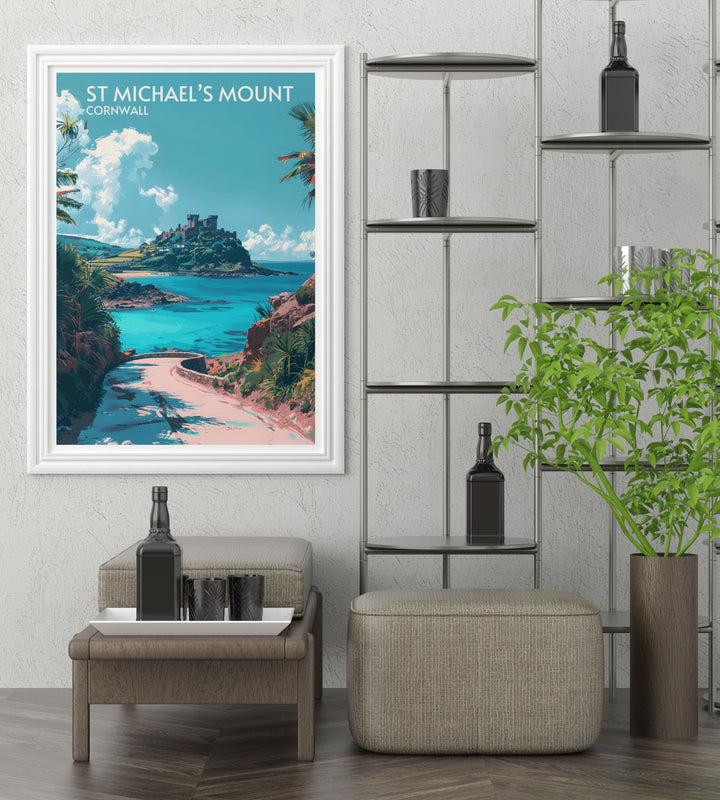 Wall art of the South West Coast Path showcasing the diverse landscapes and serene beauty of Englands longest national trail perfect for adventurers and coastal enthusiasts.