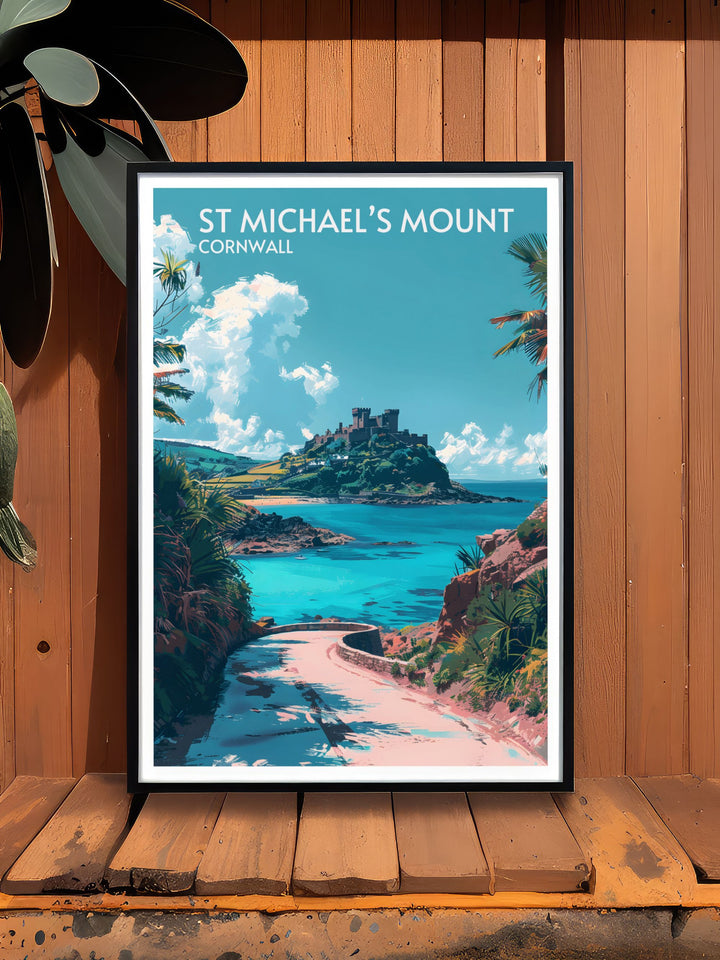 Vintage travel poster of Jurassic Coast featuring the stunning coastal scenery and rich history of this renowned area in England perfect for history buffs and nature lovers.