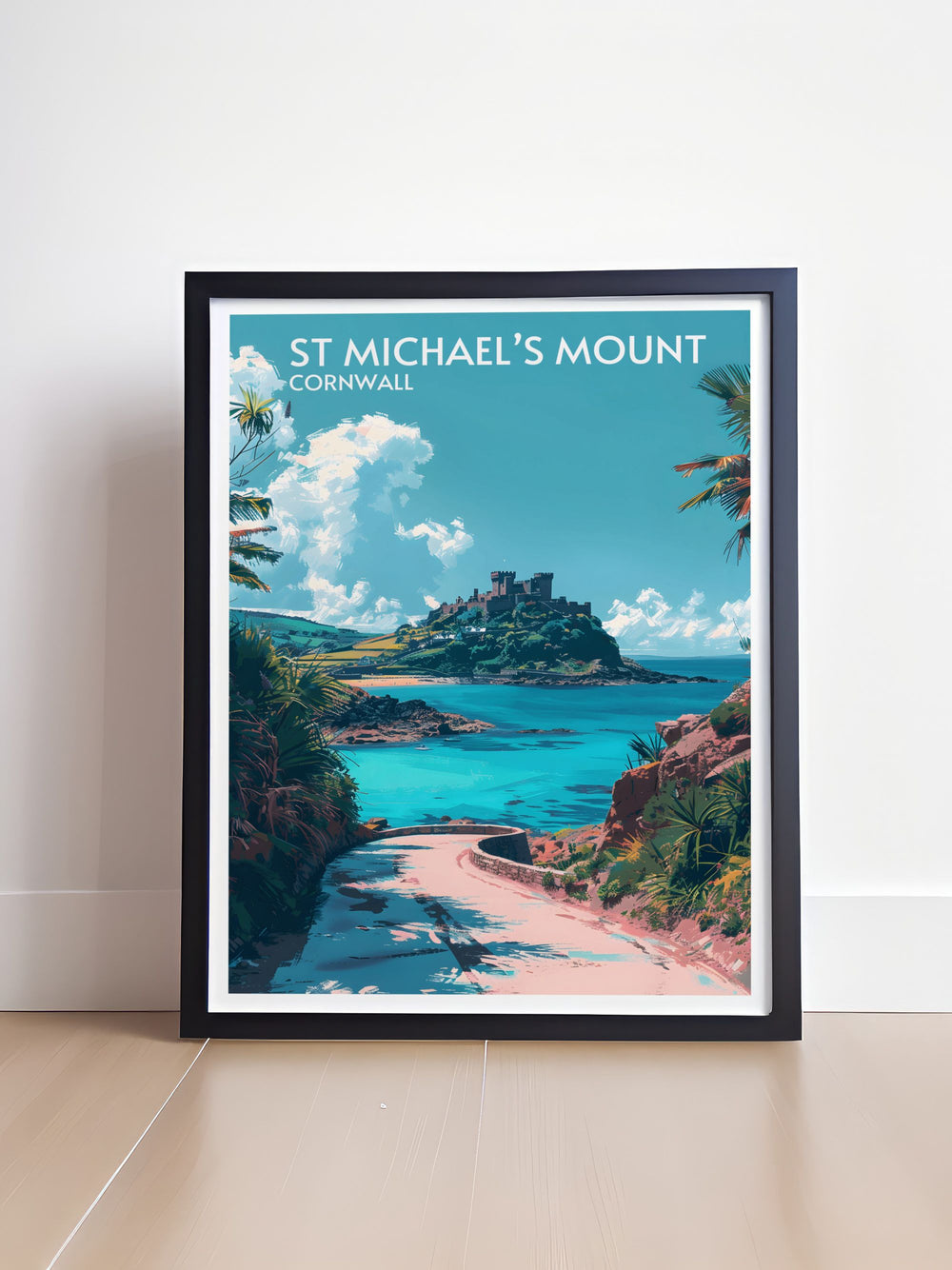 South West Coast Path wall art highlighting the rugged cliffs sandy beaches and quaint fishing villages along Englands coastline ideal for nature lovers and hiking enthusiasts.