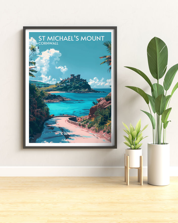 Custom print of South West Coast offering a personalized touch with options to choose favorite scenes and customize to fit your style capturing the essence of Englands coastal paths.