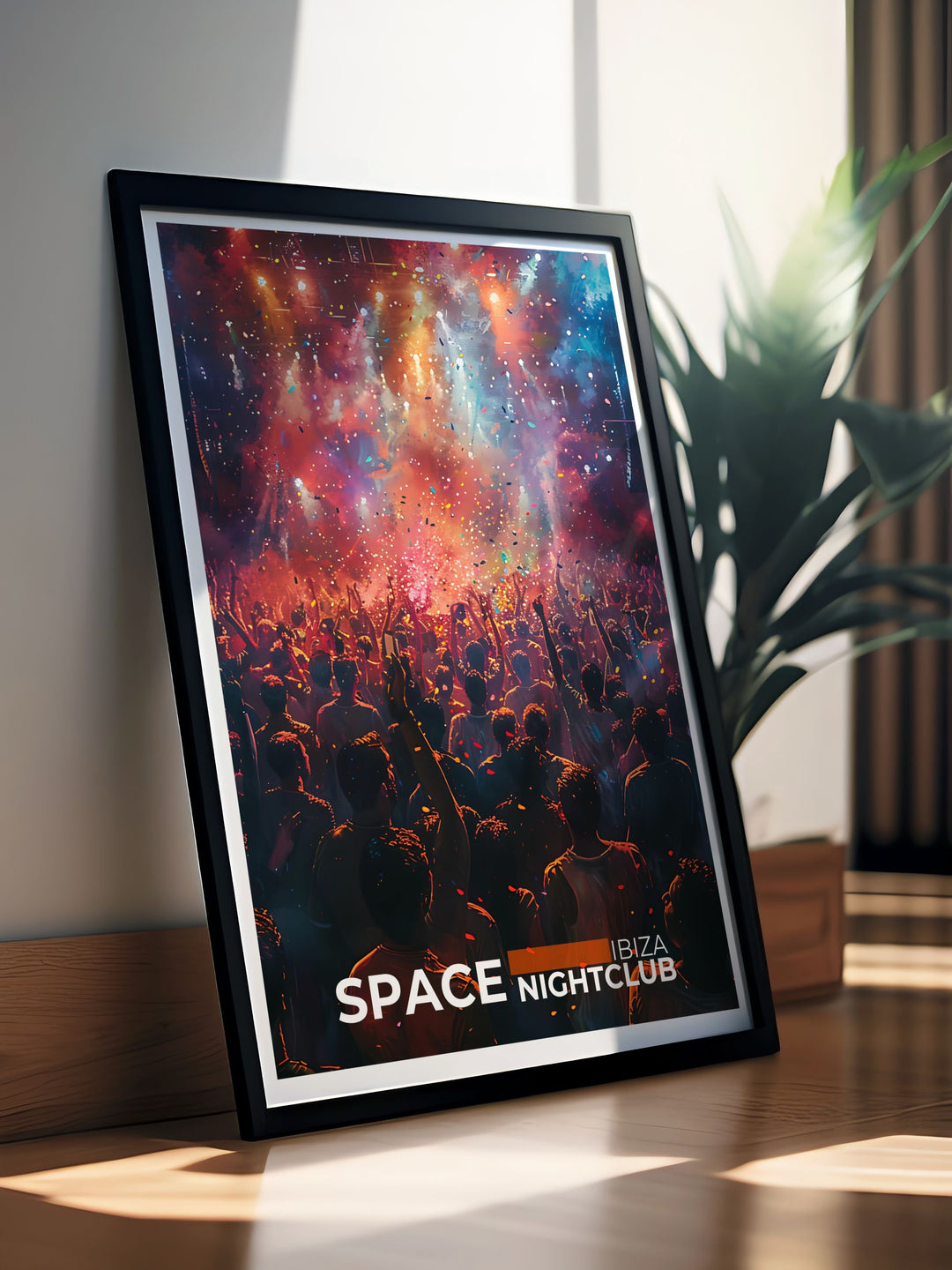 Vintage posters of Space Nightclubs Main Room, celebrating the legendary parties and world class DJs that define Ibizas clubbing scene.