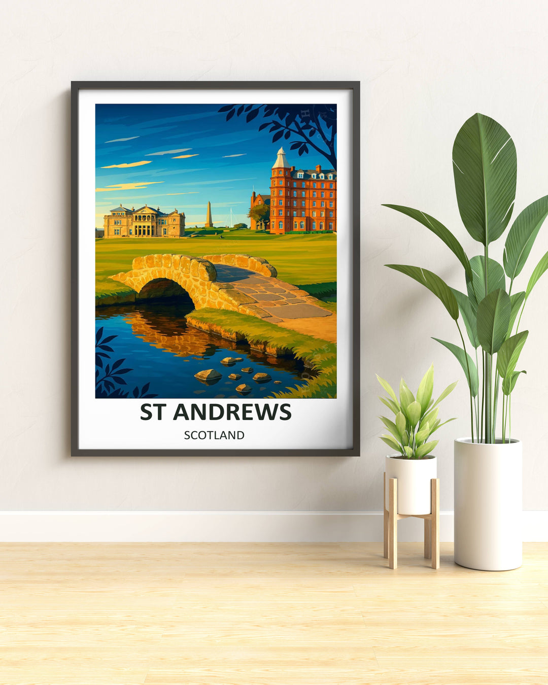 St Andrews Swilcan Bridge Golf Poster Fine Art Print