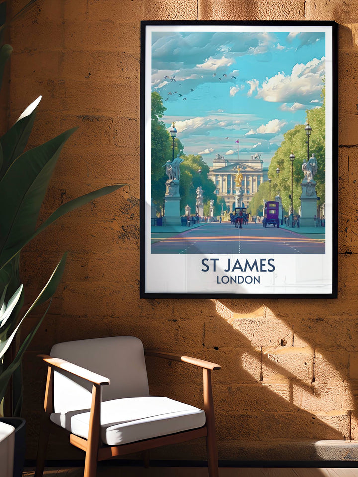 St James's Park and Buckingham Palace - The Mall and Buckingham Palace Posters - London Wall Art