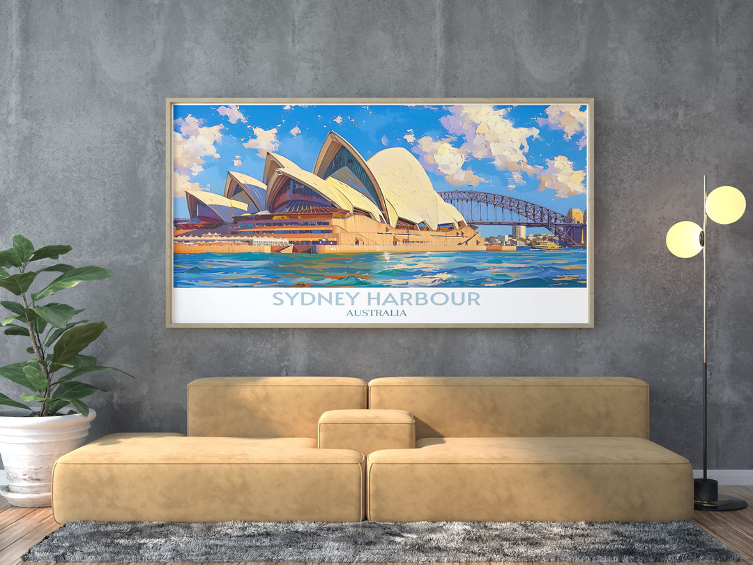 Custom print of Bondi Beach, depicting the iconic sandy shores and lively beach atmosphere, essential for any Australian art collection.