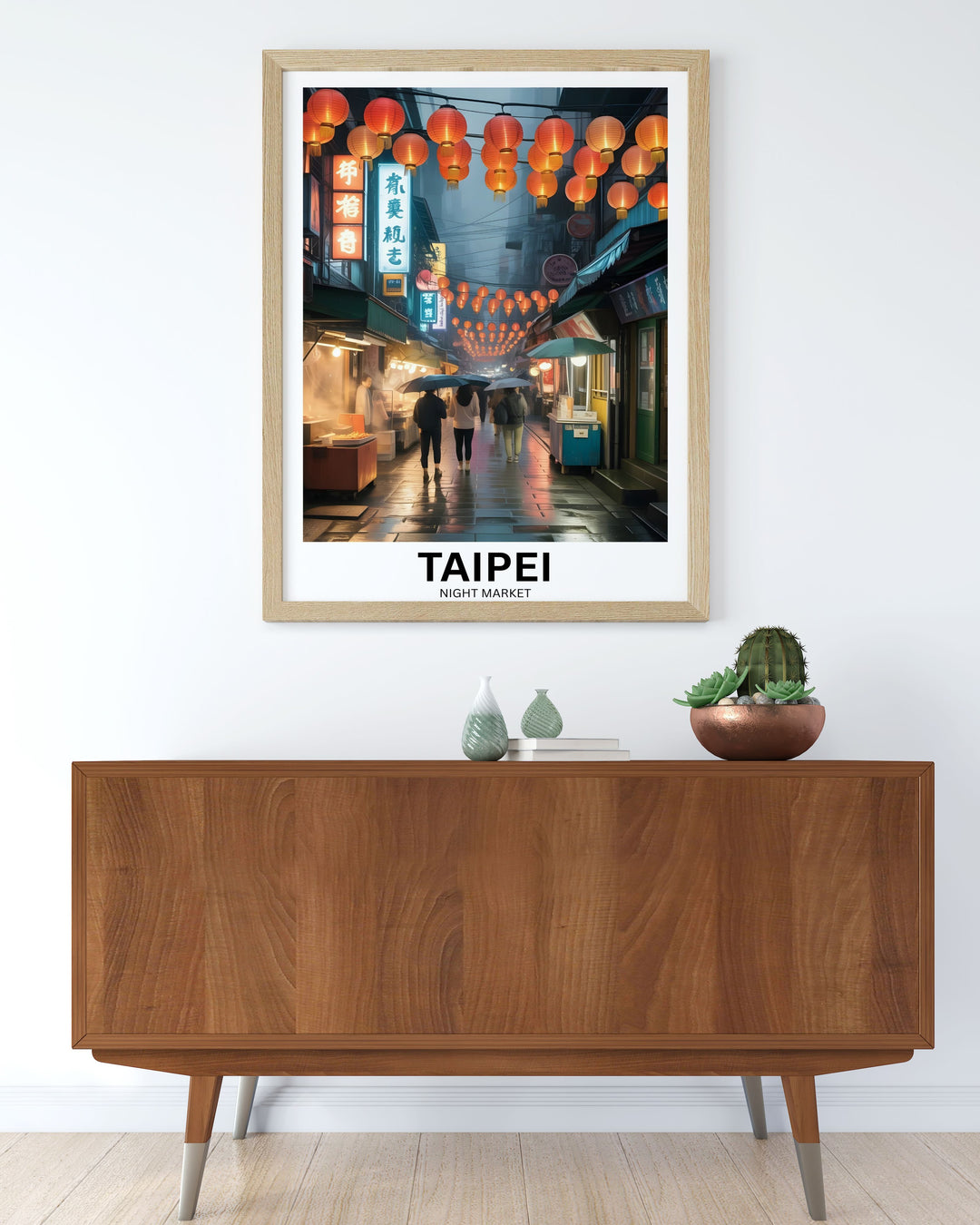 A close-up focusing on the intricate fine art print texture of the parallel etched lines on the glowing traditional Taiwanese shop signs and paper lanterns.