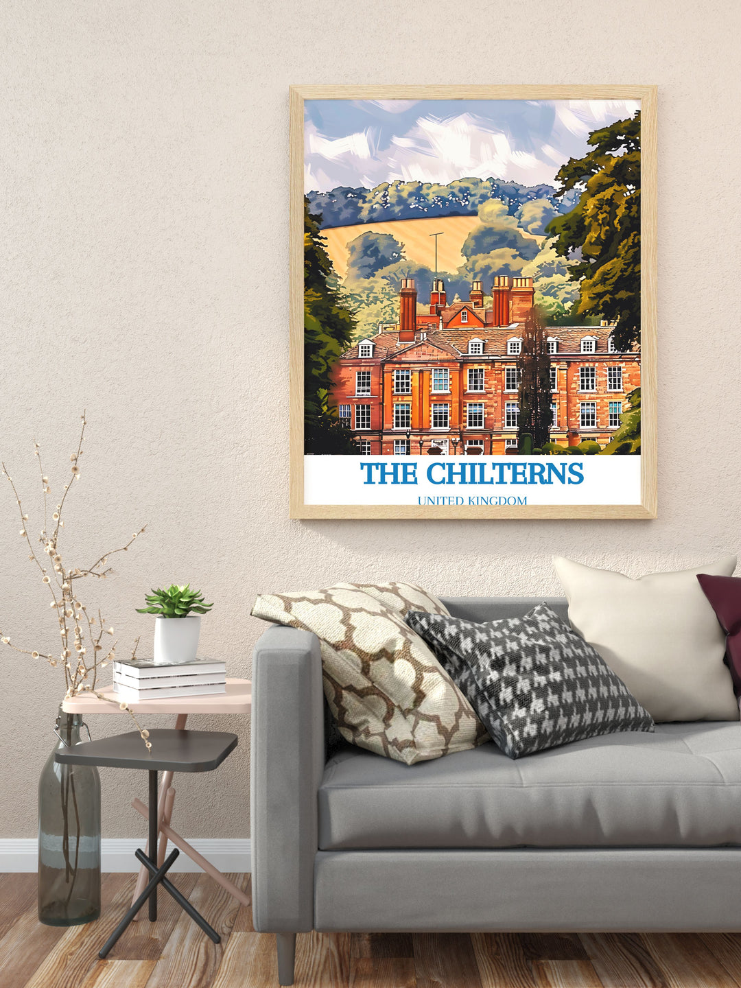 Detailed print of Chequers, showcasing the architectural elegance and historical significance of this iconic British landmark, ideal for adding a touch of history to your decor.