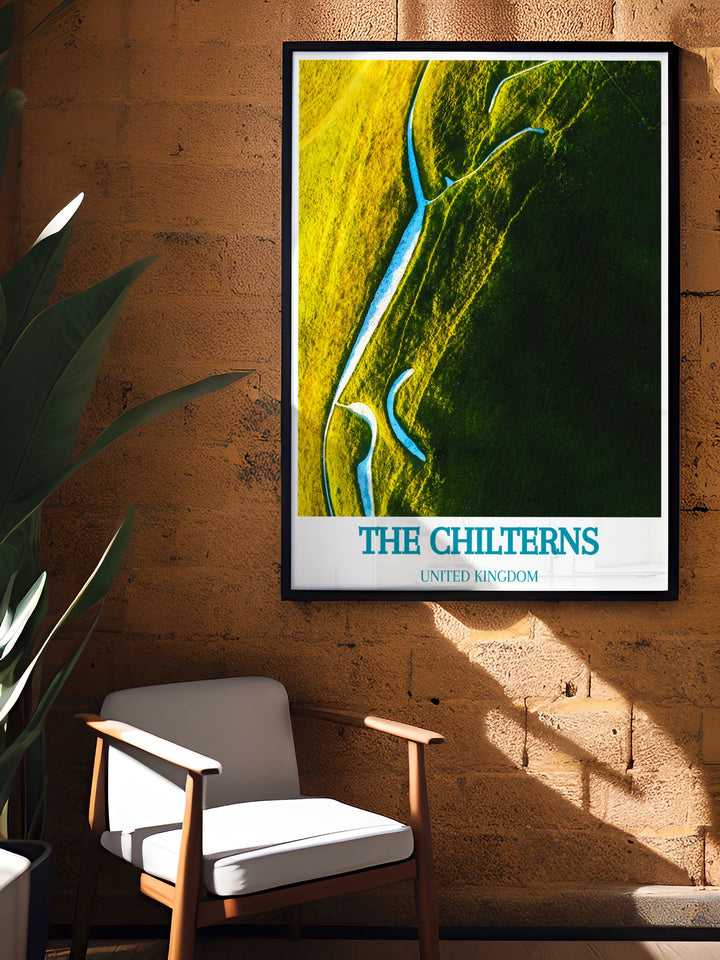 Chiltern Hills Prints capturing the timeless beauty and natural splendor of The Chilterns, showcasing lush greenery and tranquil landscapes in vibrant detail.