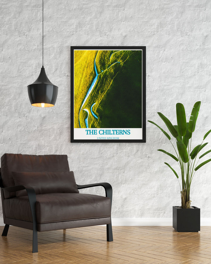 Scenic Wall Art of The Chilterns capturing the beauty of Ivinghoe Beacon, Dunstable Downs, and Ashridge Estate, ideal for adding a touch of British countryside to your home decor.