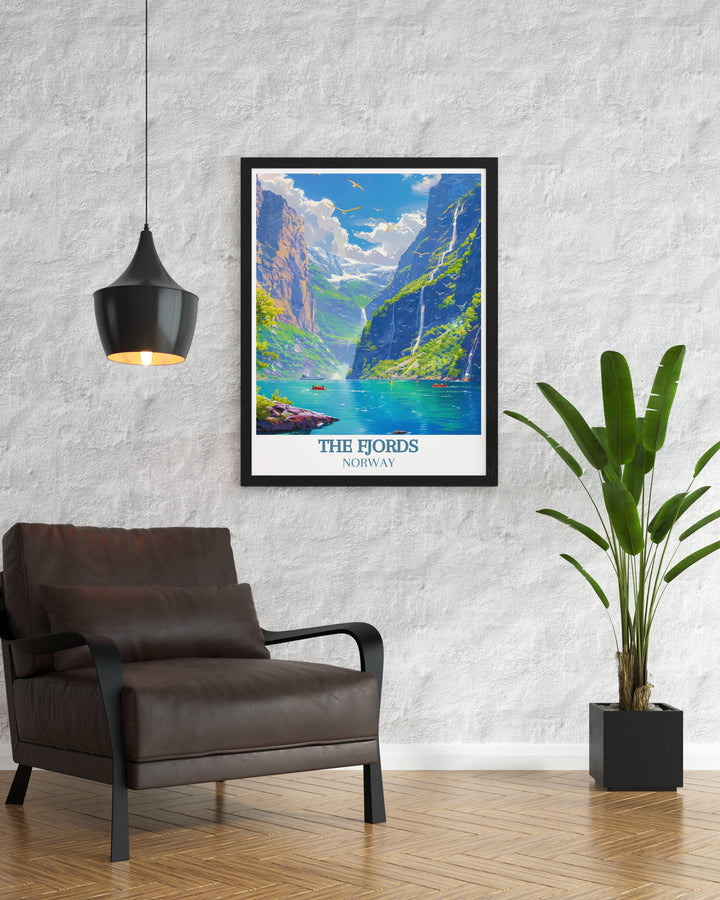 Norway Canvas Art featuring bold, dramatic scenes of the fjords and serene coastal views, showcasing the diverse and stunning beauty of Norways landscapes, perfect for any decor style.