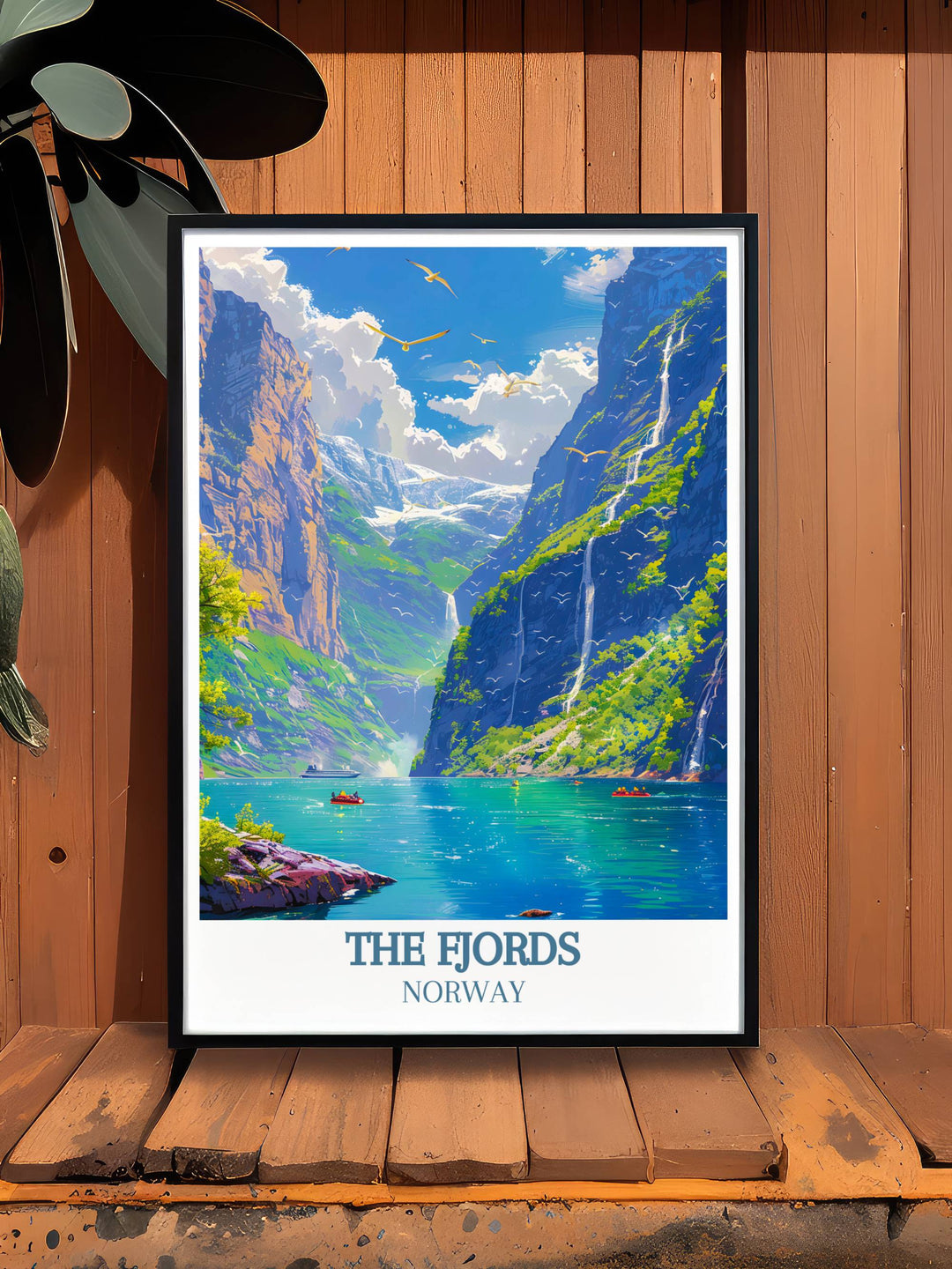 The Fjords Fine Art Prints highlighting the raw beauty and tranquil atmosphere of Norways iconic natural wonders, making them an ideal addition to any art collection for nature enthusiasts.