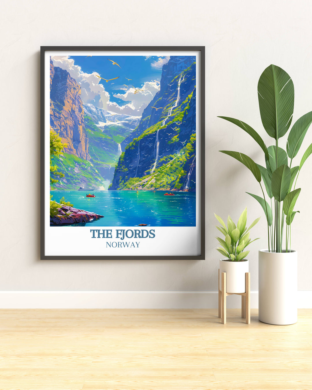 Norway Canvas Art featuring stunning views of the fjords and beyond, showcasing the diverse beauty of Norways natural landscapes, perfect for enhancing any home decor with a touch of natures grandeur.