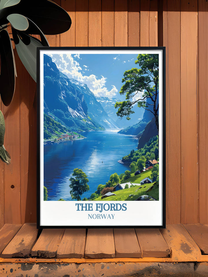 Custom prints of Nærøyfjord Fjord tailored to your individual taste, capturing the breathtaking beauty and tranquil atmosphere of this iconic fjord, ideal for enhancing your art collection.
