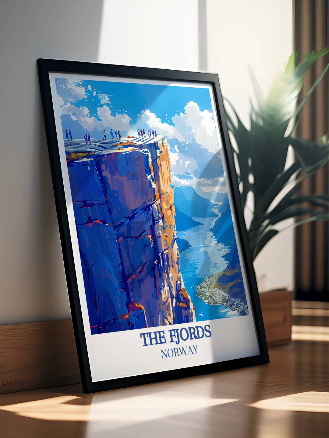 Preikestolen wall art pieces crafted to convey the sense of awe and wonder that comes from witnessing the iconic cliff and its surrounding landscape, ideal for creating a serene ambiance.