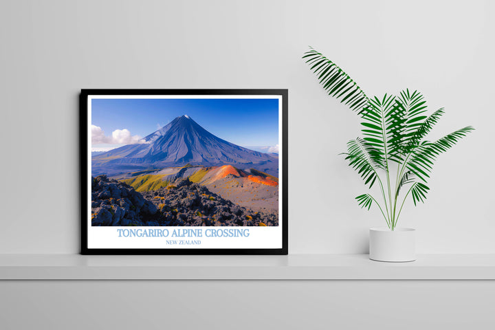 Mount Ngauruhoe home decor showcasing the perfect volcanic cone and dramatic features of this iconic landmark, bringing the raw power and beauty of New Zealands nature into your living space.