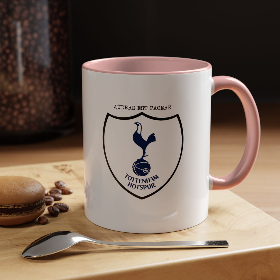A pink Tottenham Hotspur mug featuring the official club crest on premium ceramic. The playful pink color adds a modern twist while celebrating Spurs pride. Great for coffee, tea, or hot chocolate at home, office, or during match-day gatherings for fans who want stylish drinkware.