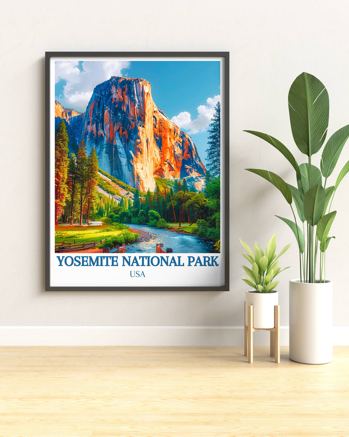 Captivating canvas art of Yosemite National Park featuring the breathtaking vistas and diverse ecosystems, ideal for nature enthusiasts and art lovers alike.