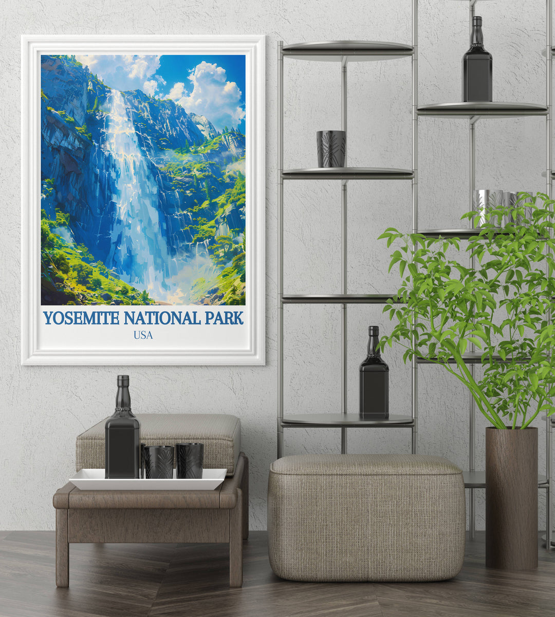 Exquisite Yosemite National Park wall art capturing the essence of this iconic destination, from Yosemite Valleys tranquil beauty to the majestic heights of Bridalveil Fall.