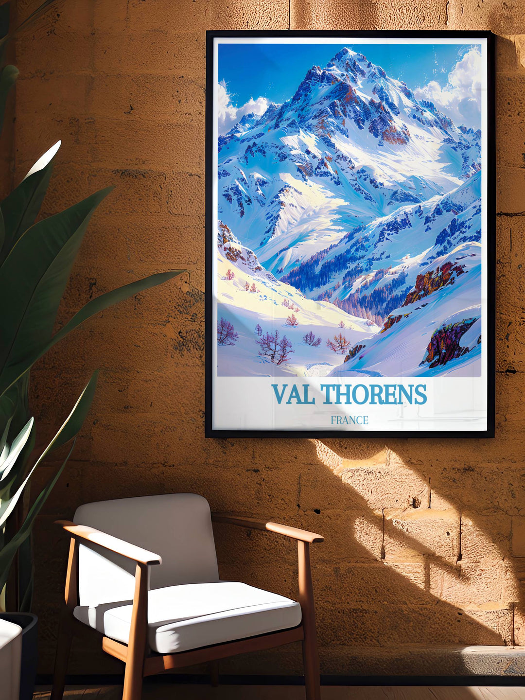Val Thorens canvas print capturing the dynamic energy and serene beauty of Cime Caron, making it a standout piece for your living space. Perfect for ski enthusiasts and art lovers.