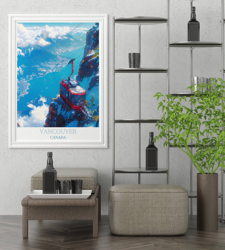High quality Vancouver wall art depicting the citys modern architecture and picturesque parks. Adds a vibrant touch to any room.