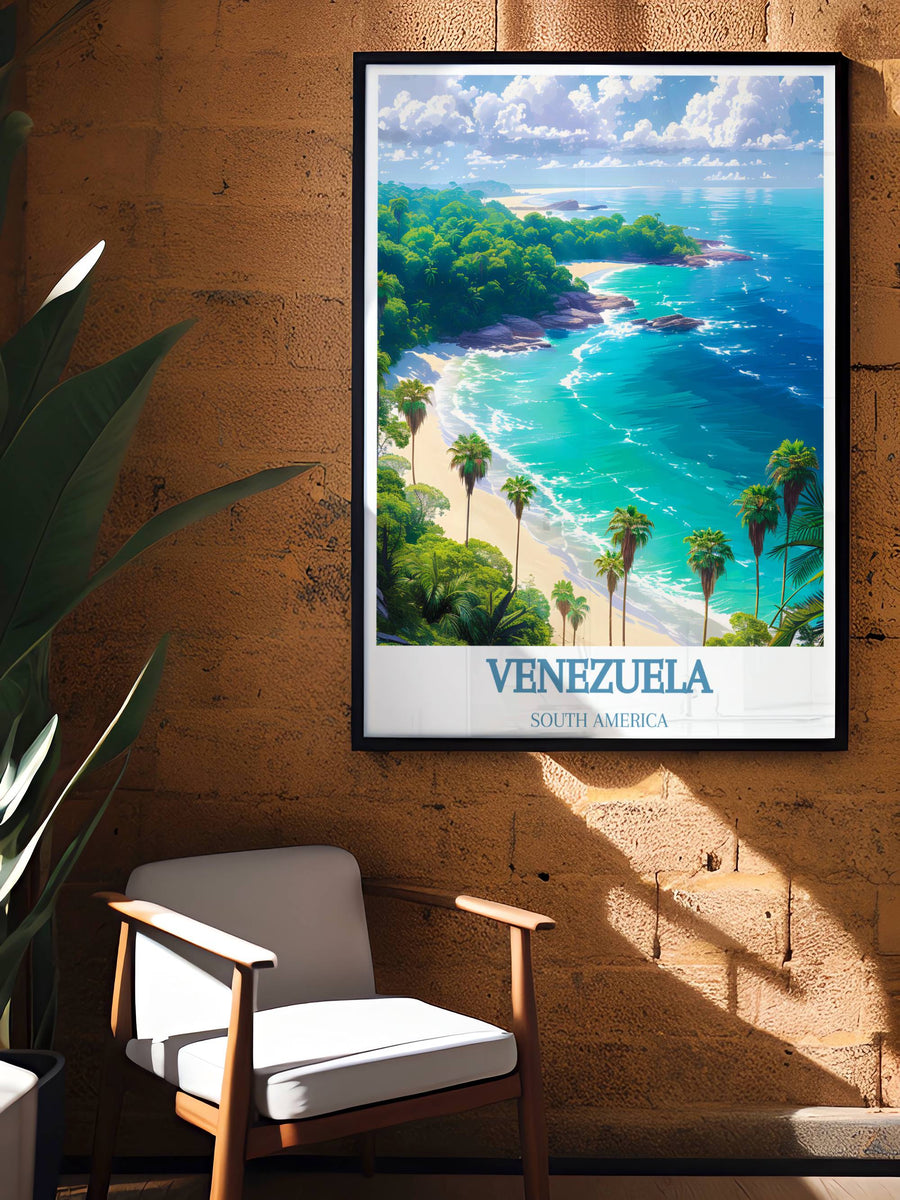 Angel Falls poster, capturing the mesmerizing visual effect of the waterfall, adding a sense of wonder and adventure to your home or office.