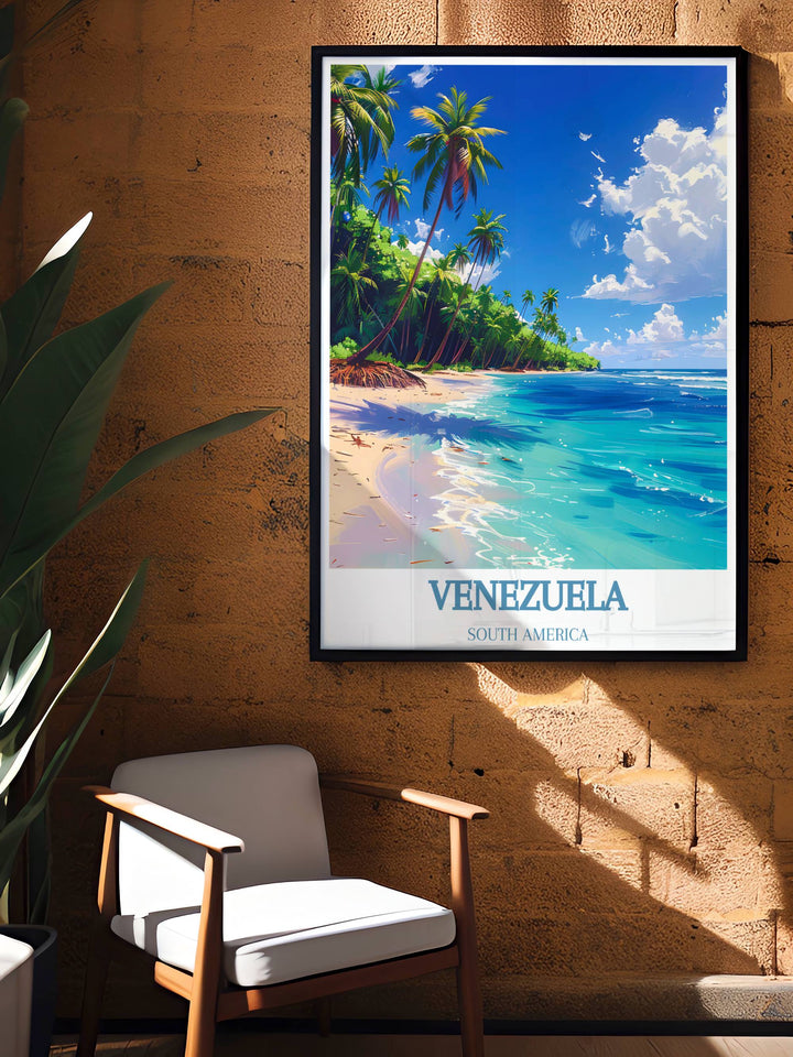 Unique framed print of Morrocoys crystal clear waters and lush landscapes, ideal for enhancing your decor.