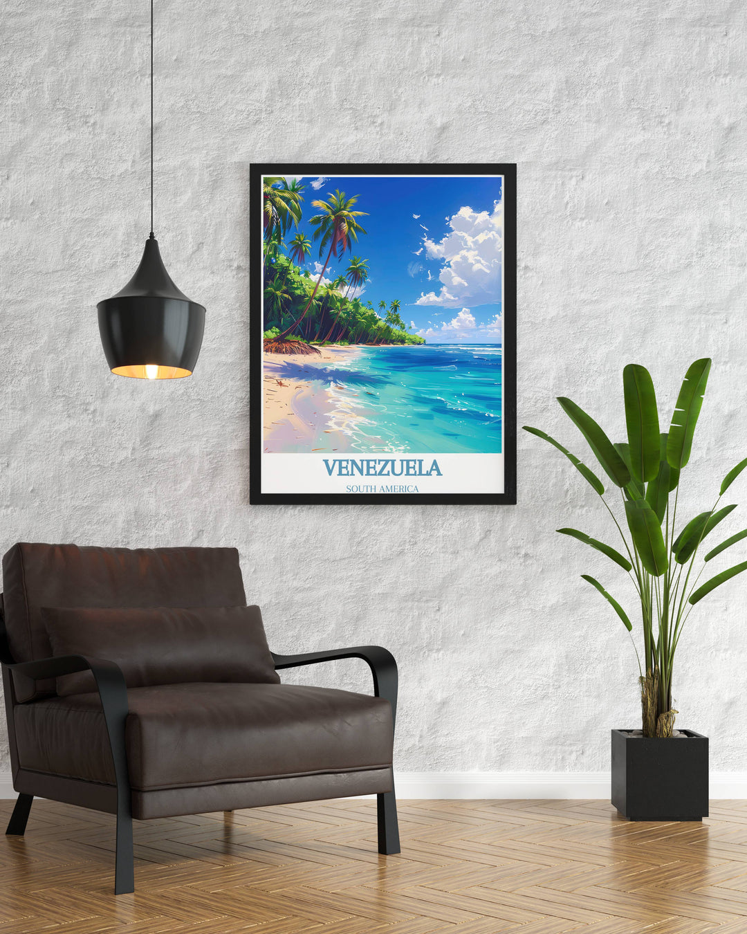 Scenic depiction of Morrocoy National Parks sun kissed beaches and mangrove forests, bringing South Americas charm to your space.
