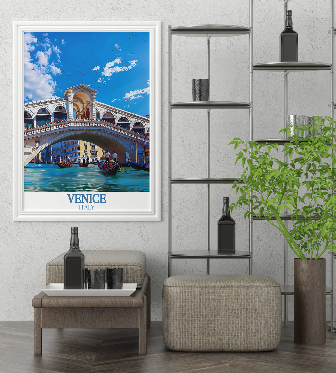 Art print of the Bridge of Sighs in Venice celebrating the historic and cultural heritage of this iconic Italian city
