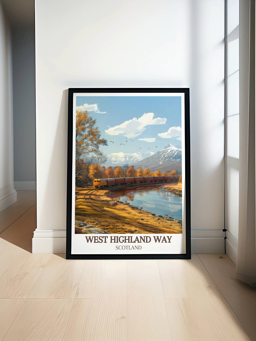 Framed print of the Rannoch Moor, capturing the haunting beauty and vast wilderness of this iconic Scottish landscape along the Western Highland Way.