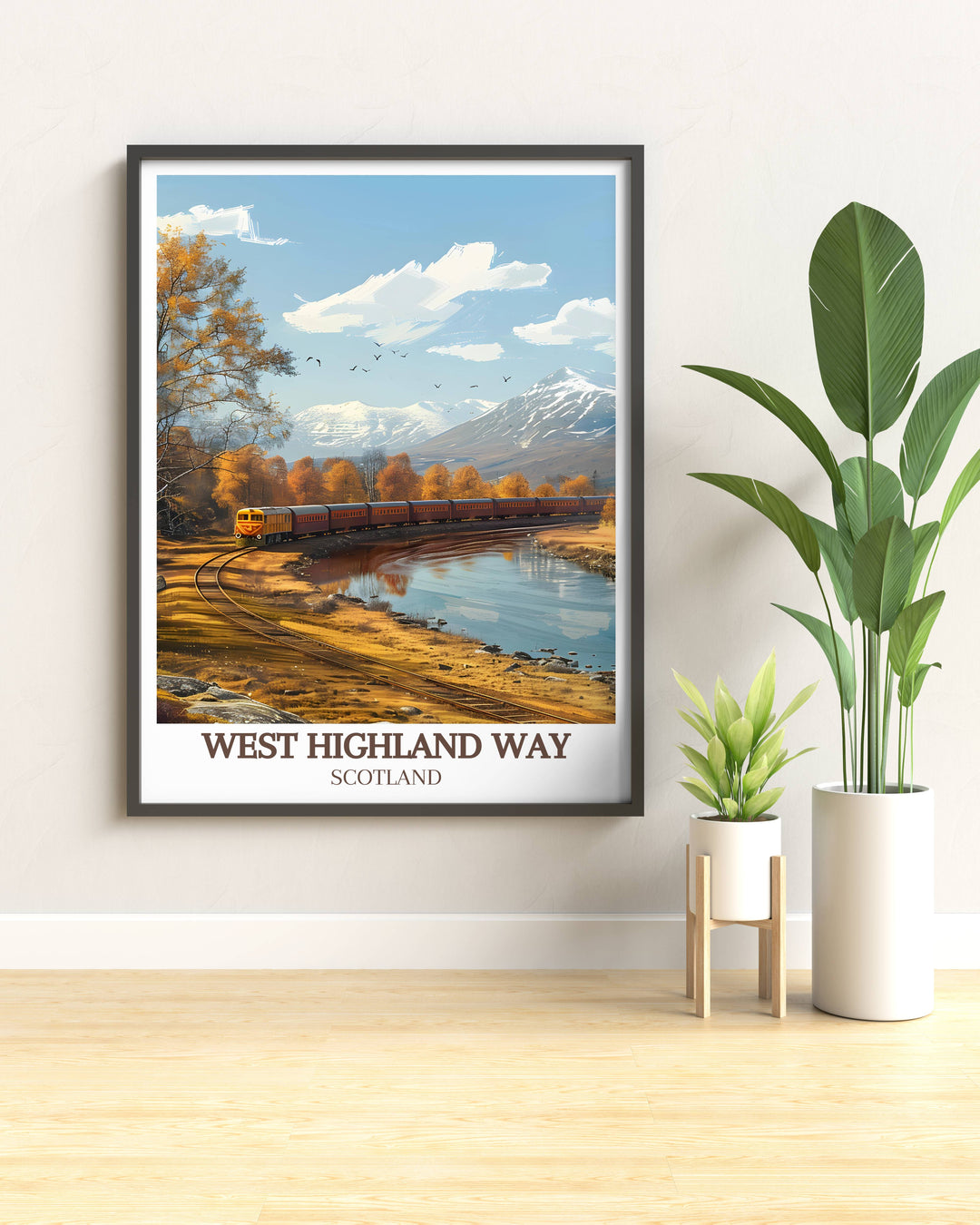 Great Glen Way poster, capturing the picturesque views and tranquil settings along this historic route and the Caledonian Canal.