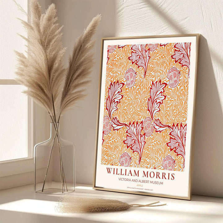 Elegant art print reproduction of the classic Apple artwork by William Morris, ideal for flexible decor setups and tailored color schemes across traditional, transitional, or rustic interiors.