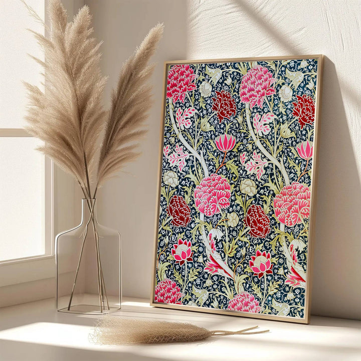 High quality art print showing William Morris Cray vintage botanical artwork, meticulously produced to ensure long lasting color stability and stunning visual appeal in modern home interiors.