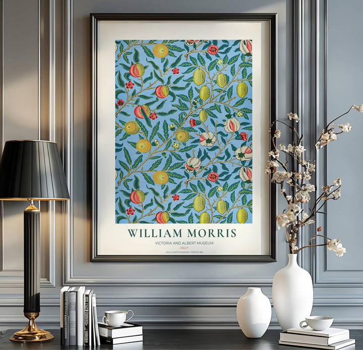 Classic English decorative art poster highlighting William Morris&
