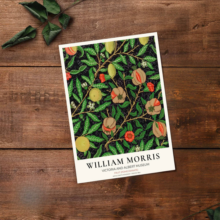 Sophisticated dining room wall art print highlighting William Morris&