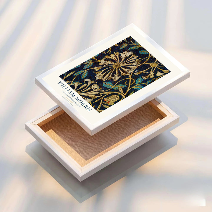 Sophisticated living room wall art print highlighting William Morris&