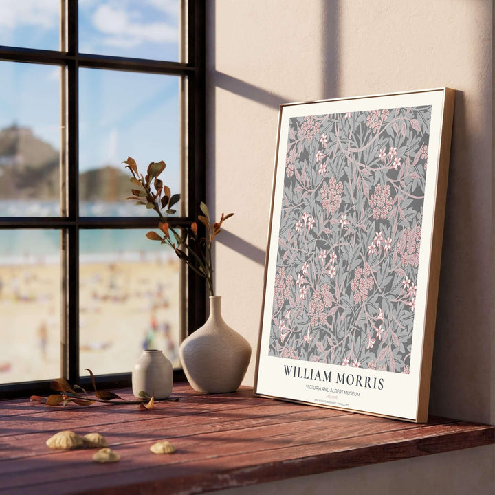 Sophisticated living room wall art print highlighting William Morris&