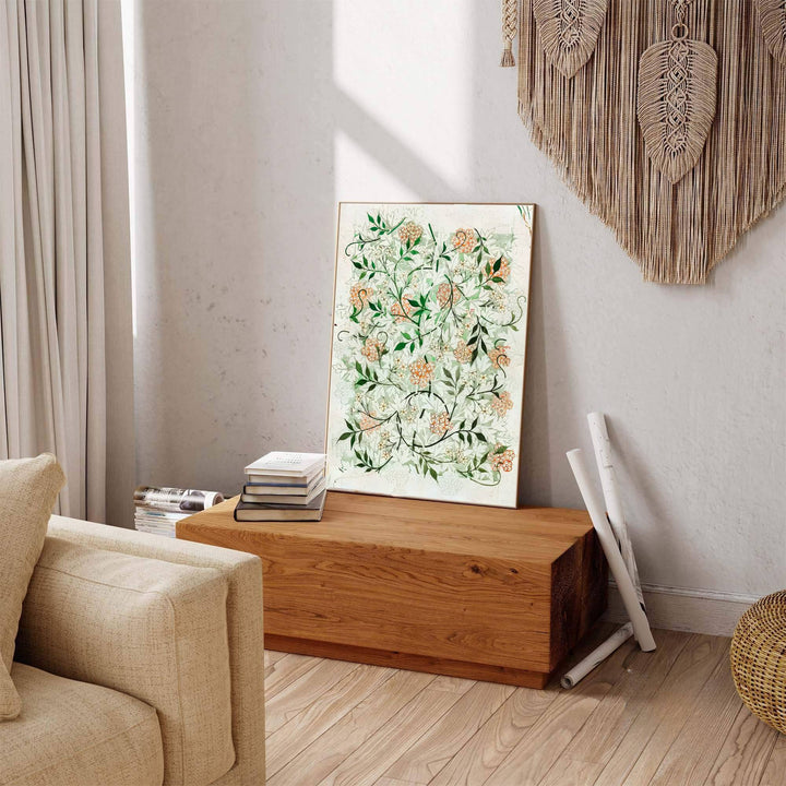 Restored 1872 William Morris print combining full-bleed historical sketch details with British Arts and Crafts art. Shop stunning framed, unframed, and canvas options available at MapYourDreams.
