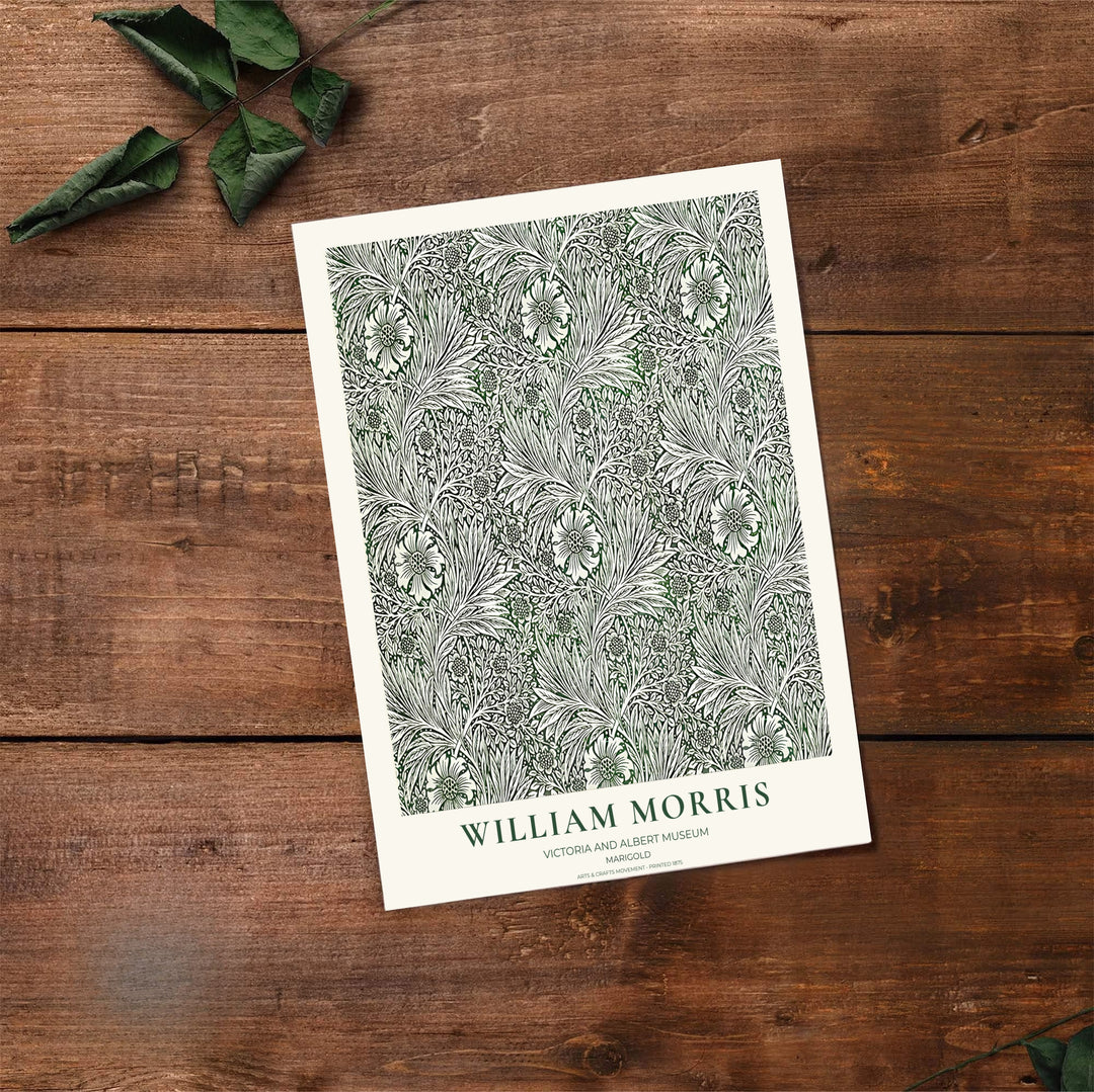 Timeless Arts and Crafts Movement floral print by William Morris, adding serene historic charm to home decor setups. MapYourDreams delivers framed, unframed, and canvas options available.