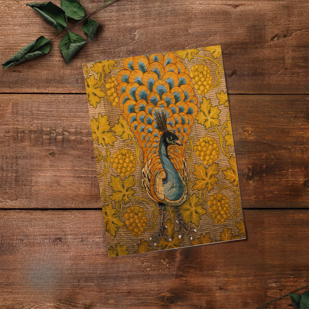 Traditional animal motifs meet warm earthy colors in this William Morris Peacock Vine tapestry artwork print. MapYourDreams provides stylish framed, unframed, and canvas options available for designing eclectic living quarters.