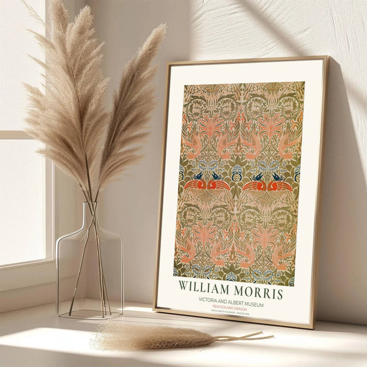 Subtle olive tones and warm peach bird artwork combine for an organic, nature-focused interior aesthetic. Shop ready-to-ship framed, unframed, and canvas options available from MapYourDreams to complement neutral decor.