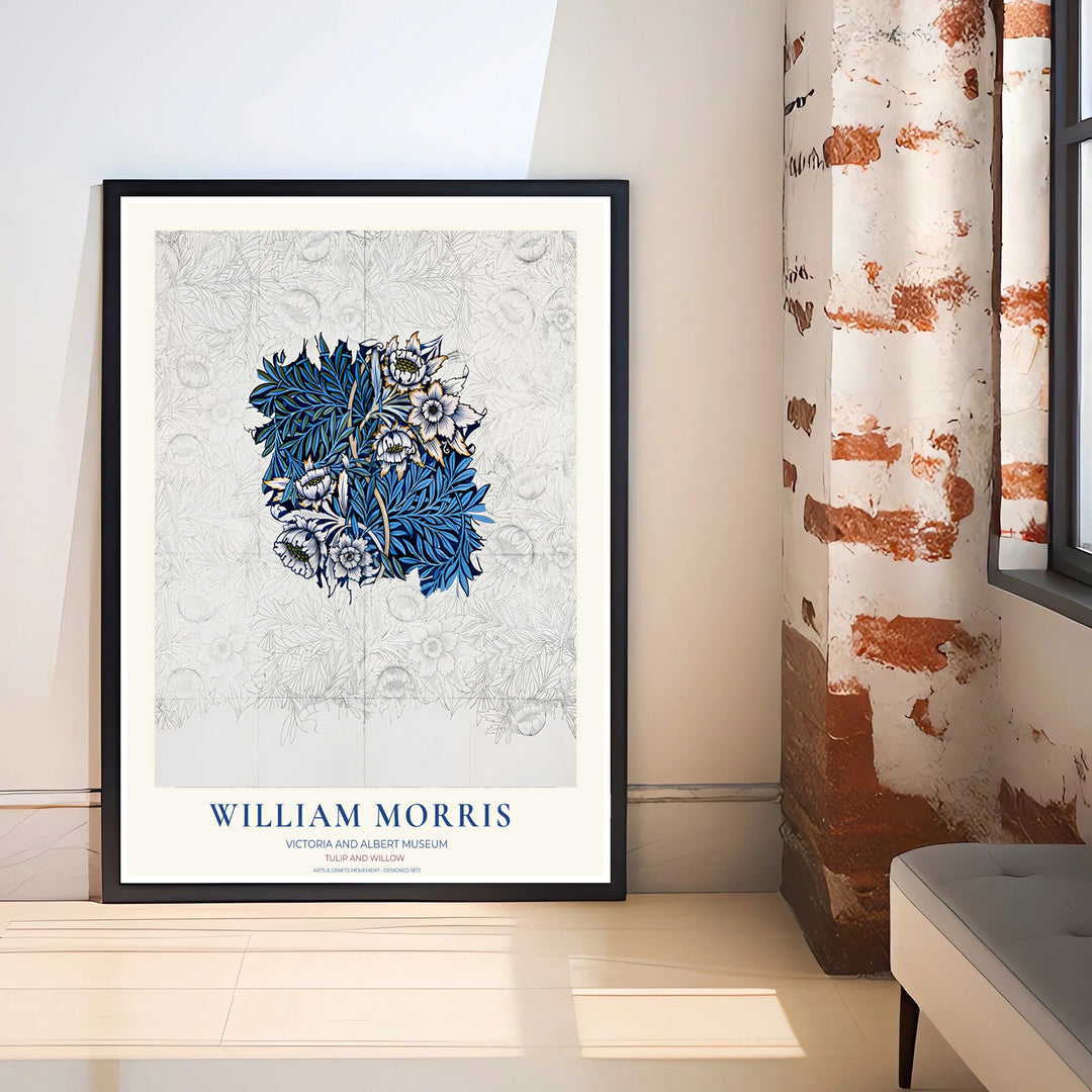 Inspired by 1873 fabric design sketches, this William Morris Tulip Willow Sketch art piece features process graphics. Explore versatile framed, unframed, and canvas options available at MapYourDreams for gallery wall displays.