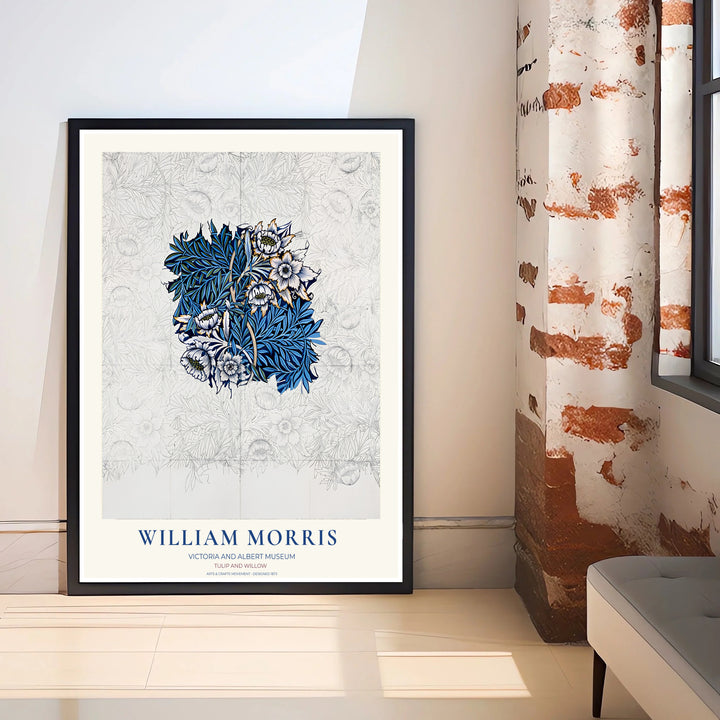 Inspired by 1873 fabric design sketches, this William Morris Tulip Willow Sketch art piece features process graphics. Explore versatile framed, unframed, and canvas options available at MapYourDreams for gallery wall displays.