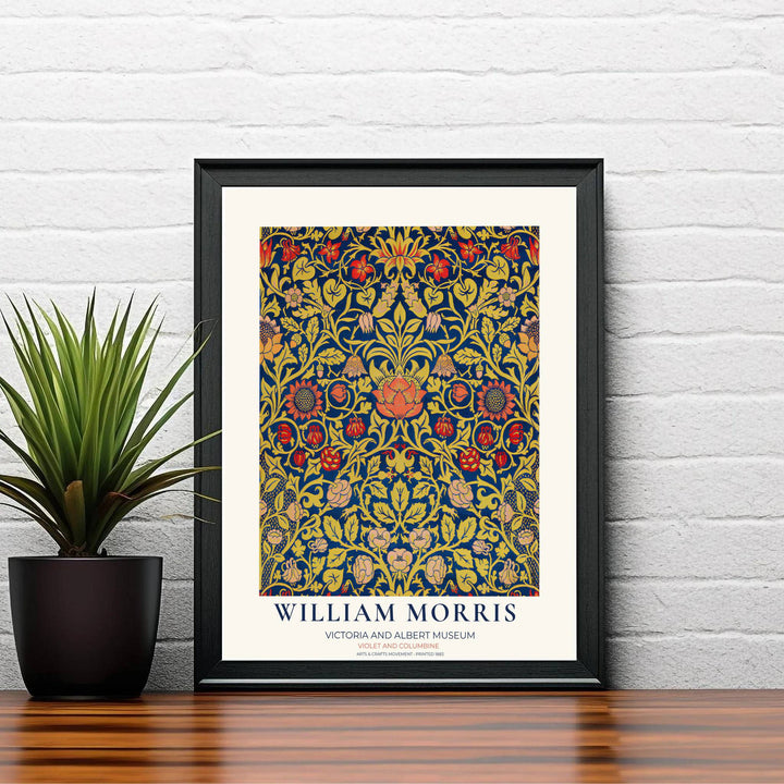 Inspired by Victorian textile art, this William Morris Violet and Columbine exhibition print showcases classic craftsmanship. Explore versatile framed, unframed, and canvas options available at MapYourDreams.